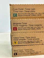 4 Genuine Xerox Color 550,560,570,C60,C70 PrimeLink C9065,C9070 CMYK Toners