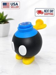 4 Inch  Mario Bomb  Silicone Hookah Smoking Water Bong with Glass Bowl