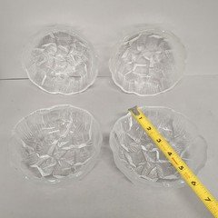 4 Mikasa By Hoya Iceberg Glacier Texture Pattern Bowls 5.5" Brutalist Vintage 