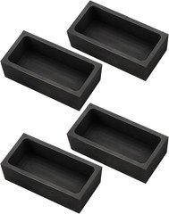 4 Pack 1Kg Graphite Ingot Molds Fit for Melting and Casting Gold, Silver Aluminu