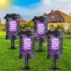 4 Pack 2025 Upgraded Solar Bug Zapper for Outdoor Use