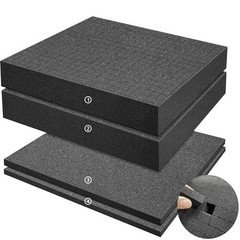 4 Pack Case Foam Inserts - 16x12x2 & 16x12x0.4 Inches Pick and Pluck Foam She...