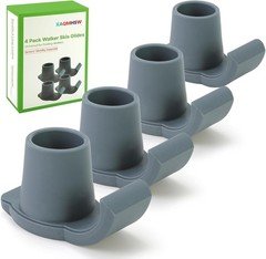 4 Pack Walker Skis Glides – Universal Sliders for Folding Walkers, Ideal Mobilit
