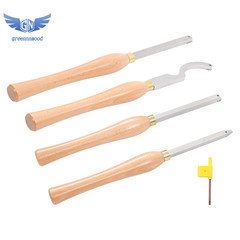 4 Pcs Mini Carbide Tipped Wood Lathe Turning Tools Combo Set Rougher Finisher