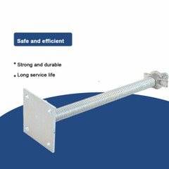 4 Pcs Scaffolding Leveling Jack Feet Adjustable Steel Plate Base Screw 18inch