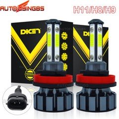 4-Side H11 H9 LED Headlight Super Bright Bulbs Kit 330000LM HIGH/LOW Beam 6000K