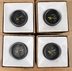 (4) Vtg Stewart Warner 2" Gauges 2-Sealed 283-l 283-K 283-J 283-A RARE Stage III