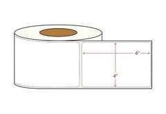 4000 4x6 Direct Thermal Shipping Labels - 4 Rolls - 3" Core - 1000 Per Roll