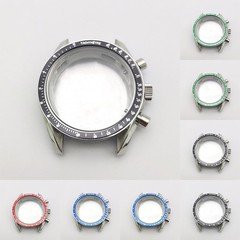 40mm Stainless steel Watch Case Set Multi-functional Timing for VK63 Movement