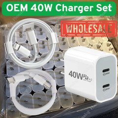 40W PD USB C Fast Charger Cube Type C Cable For iPhone 17 16 15 14 13 12 11 Lot