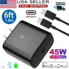 45W Super Fast Charging USB Type C Wall Charger Cable✅Fit Samsung Galaxy S23 S22