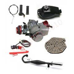 49CC 50CC 2 Stroke Big Bore Engine Motor Pull Start Kit for Pocket Dirt Bike ATV
