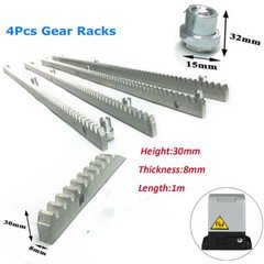 4pcs 8MM Gear Rack Steel for Sliding Gate Opener Durable Slide Door Gear Racks