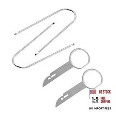4PCS Car Radio Removal Pry Tool Kit, Auto U-Shaped Stereo Release Tool, Car U+E