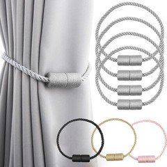 4PCS Curtain Rope Tiebacks Outdoor Elegant Decorative Magnetic Tie Backs Drape