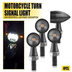 4pcs LED Motorcycle Bullet Mini Turn Light Signal Blinker For Bobber Cafe Racer