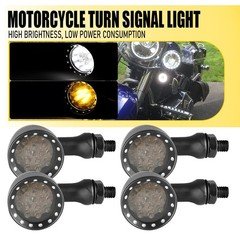 4pcs Motorcycle Bullet LED Turn Signal Light Blinker Black For Harley Davidson Y
