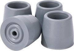 4PCS Rubber Walker Tips 1 '' Heavy Duty Replacement Tips for Walkers, Commodes