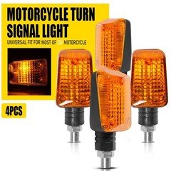 4PCS Turn Lights Signal Indicator Lamps For Suzuki Kawasaki BMW Honda YMH Amber