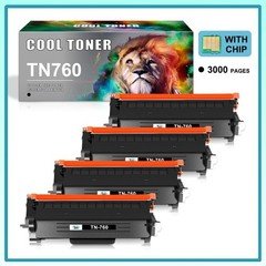 4PK TN760 Toner Cartridge for Brother TN730 MFC-L2710DW DCP-L2550DW HL-L2395DW
