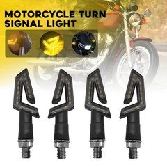 4X Motorcycle LED Turn Signal Blinker Light Indicator Amber Universal Smoked