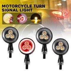 4x Motorcycle LED Turn Signal Bullet Blinker Running Lights For Harley Davidson