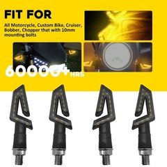 4xTurn Signal Light Smoke Flush Mount LED Blinker fit All Motorcycle Custom Bike