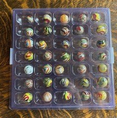 (5) Manufacturer Direct BTP- USA 🇺🇸 35 Count  Marble Display/storage Cases.
