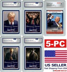 5 Pack Donald Trump Collector's Trading Card - Gem Mint 10 Rated - Iconic 2025