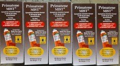 5 Pack Primatene Mist Epinephrine Inhalation Aerosol 160 Sprays Exp 2027