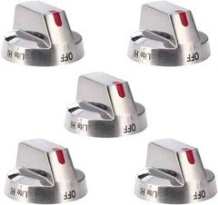 5 Pcs DG64-00473A Top Burner Control Knob Replacement for Samsung Gas Range Oven