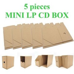 5 pieces set!! PAPER SLEEVE BOX / CARDBOARD STORAGE BOX for MINI LP CD  