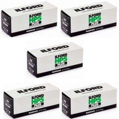 5 Rolls Ilford HP5 Plus 120 Black and White ISO 400 Negative Print Film FRESH 