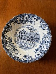 5 Vintage Johnson Brothers Coaching Scenes Fruit Bowls 5" England Ironstone