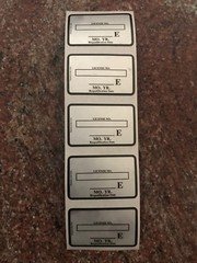 (5) Visual Inspection Sticker DOT Propane Tank Certificate Requalification Label