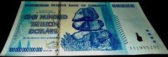 5 Zimbabwe 100 Trillion Dollars 2008 AA P-91 Banknote New UNC Zim Currency w/COA