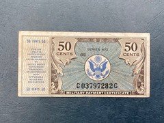 50 CENTS - 50c MPC MILITARY PAYMENT CERTIFICATE  472  - FREE S & H