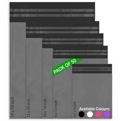 50 Mixed Postal Bag Post Packaging Bags Plastic Parcel Mailing Packing Postage