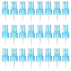 50 Pcs Blue Spray Bottle Top, 20/410 Fine Mist Sprayer Stripe Plastic Top