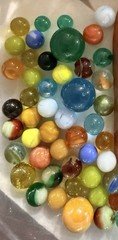 50 Vintage Premium UV reactive Akro Agate Masters Swirl MK variety GLOW