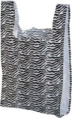 500 Plastic Shopping Bags Zebra T-Shirt Grocery Merchandise 11 ½” x 6 x 21”
