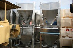 500L BULK Stainless Steel Hopper Tote Bins 48"x48"x58" - 42" Coned Bottom