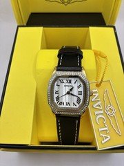 50593 - Invicta Wildflower Lady Women's Watch 27mm, Black Leather band - NEW