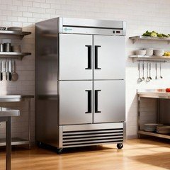 54" Commercial Refrigerator 49 Cu.Ft 4-Door 32–37℉ Air Cooling 6 Shelves, R290
