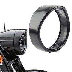 5.75" Headlight Visor Decorate Trim Ring Black for Harley Dyna Street Bob FXDB