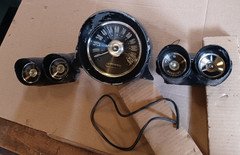 59 60 Chevy car Impala dash cluster bezels pod housing speedometer gauges set