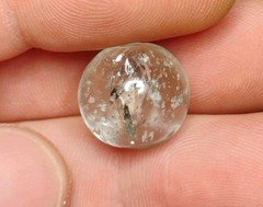 .59" SILVER MICA BALL 💥 RARE HTF ANTIQUE GERMAN MARBLES- MINT