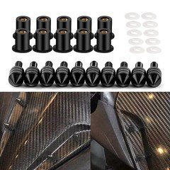 5MM Black Windscreen Motorcycle Windshield Spike Wind screen Bolt Screw 10x