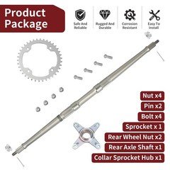5TG-25381-00-00 for Yamaha Rear Axle Shaft w/ Sprocket Hub Kit YFZ450 2004-2005