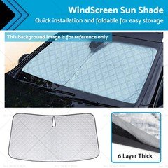 6 Layer WindScreen Sun Shade Suitable For Toyota Camry 2018-2023 UV Protection